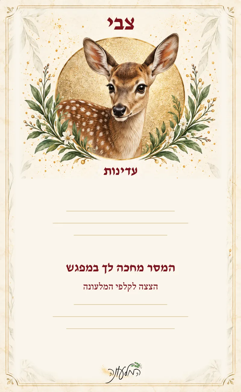 הצצה לקלף: צבי, עדינות. המסר מוסתר ומחכה במפגש
